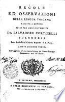 Regole ed osservazioni della lingua toscana