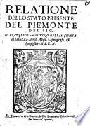 Relatione dello stato presente del Piemonte