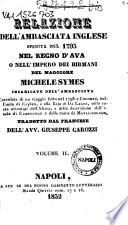 Relazione dell'ambasciata inglese spedita nel 1795 nel regno D'Ava o nell'impero dei Birmani del maggiore Michele Symes