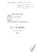 Relazione della commissione per la festa centenaria ed incoronazione della SS. V. di Bonaria in Cagliari, 1870