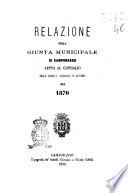 Relazione della Giunta Municipale di Campobasso letta al Consiglio nella tornata ordinaria di autunno del 1870