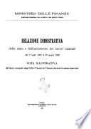 Relazione dimostrativa dello stato e dell'andamento dei lavori ...