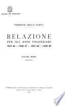 Relazione per l'anno