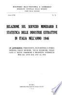Relazione sul Servizio Minerario