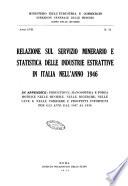 Relazione sul Servizio minerario