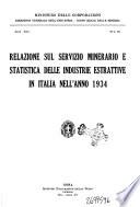 Relazione sul Servizio minerario