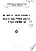 Relazione sul Servizio minerario