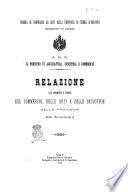 Relazione sull'andamento e bisogni del commercio, delle arti e delle industrie nella provincia anni 1871-72-73-74-75 Camera di commercio ed arti della provincia di Terra d'Otranto