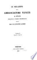 Relazioni degli ambasciatori veneti al senato durante