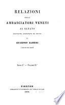 Relazioni degli ambasciatori veneti al senato durante