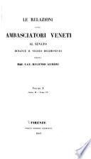 Relazioni degli ambasciatori veneti al Senato