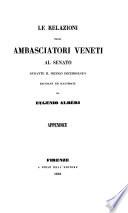 Relazioni degli ambasciatori veneti al Senato