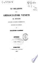 Relazioni degli ambasciatori veneti al Senato