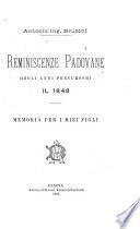 Reminiscenze padovane degli anni precursori il 1848