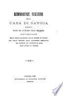 Reminiscenze Vicentine della casa di Savoja