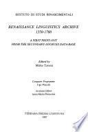 Renaissance linguistic archive 1350-1700