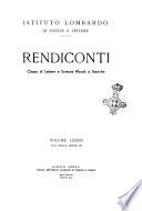Rendiconti. Classe di lettere e scienze morali e storiche