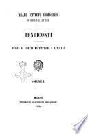 Rendiconti. Classe di scienze matematiche e naturali