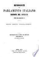 Rendiconti del Parlamento Italiano Sessione del 1873-74