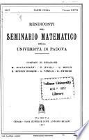 Rendiconti del Seminario matematico della Università di Padova
