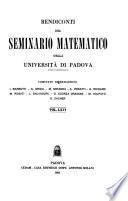 Rendiconti del Seminario matematico della Università di Padova