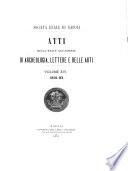 Rendiconti della Accademia di archeologia, lettere e belle arti