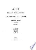 Rendiconti della Accademia di archeologia, lettere e belle arti