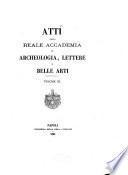 Rendiconti della Accademia di archeologia, lettere e belle arti