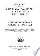 Rendiconti della Accademia nazionale delle scienze detta dei XL.