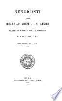 Rendiconti della Reale Accademia dei Lincei, Classe di scienze morali, storiche e filologiche