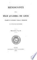 Rendiconti della Reale Accademia dei Lincei, Classe di scienze morali, storiche e filologiche