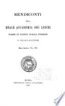 Rendiconti della Reale Accademia dei Lincei, Classe di scienze morali, storiche e filologiche