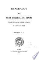 Rendiconti della Reale Accademia dei Lincei, Classe di scienze morali, storiche e filologiche