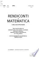 Rendiconti di matematica e delle sue applicazioni
