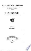 Rendiconti - Istituto lombardo, Accademia di scienze e lettere