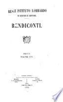 Rendiconti - Istituto lombardo, Accademia di scienze e lettere