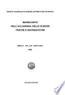Rendiconto dell'Accademia delle scienze fisiche e matematiche