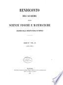 Rendiconto dell'Accademia delle scienze fisiche e matematiche