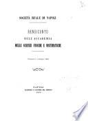Rendiconto dell'Accademia delle scienze fisiche e matematiche (sezione della Società reale di Napoli).