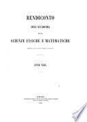 Rendiconto dell'Accademia delle scienze fisiche e matematiche (sezione della Società reale di Napoli).