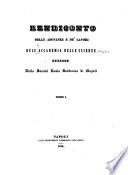 Rendiconto della adunanze e de'lavori della Reale accademia delle scienze