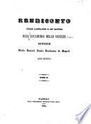 Rendiconto della adunanze e de'lavori della Reale accademia delle scienze