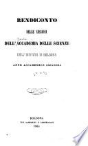 Rendiconto delle sessioni dell'Accademia delle scienze dell'Istituto di Bologna