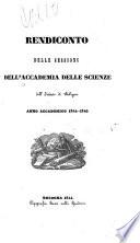Rendiconto delle sessioni dell'Accademia delle scienze dell'Istituto di Bologna