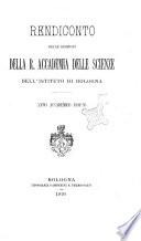 Rendiconto delle sessioni della R. Accademia delle scienze dell'Istituto di Bologna