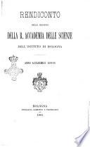 Rendiconto delle sessioni della R. Accademia delle scienze dell'Istituto di Bologna