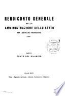 Rendiconto generale della amministrazione dello Stato per l'esercizio finanziario