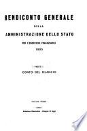 Rendiconto generale della amministrazione dello Stato per l'esercizio finanziario