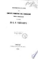 Rendimento di conti del Comitato promotore dell'Associazione per la medaglia in onore di G. P. Vieusseux