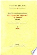 Repertorio bibliografico della letteratura tedesca in Italia (1900-1965)